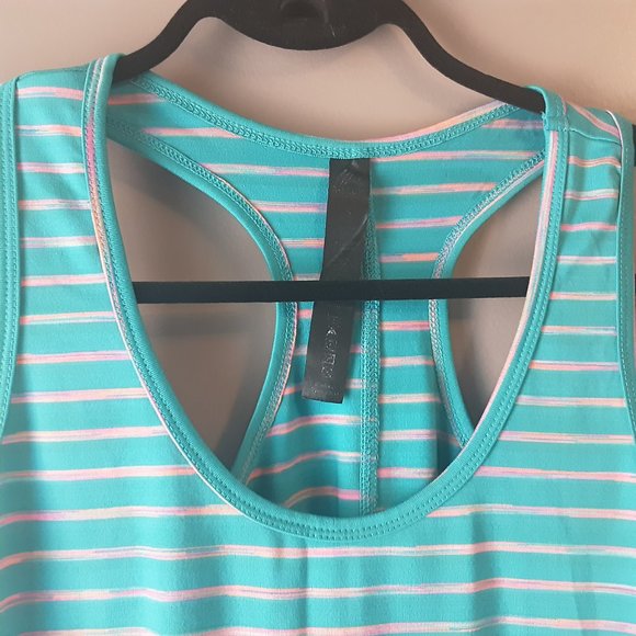 🌞 Reebok Turquoise Pink Racerback Tank | XS - Picture 9 of 10